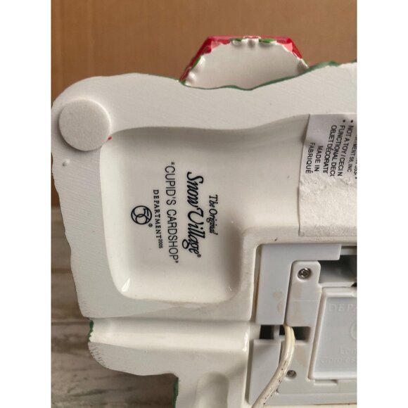 Dept 56 Cupid's Cardshop Ceramic Valentine's House in Box w/FLAWS - Picture 15 of 16